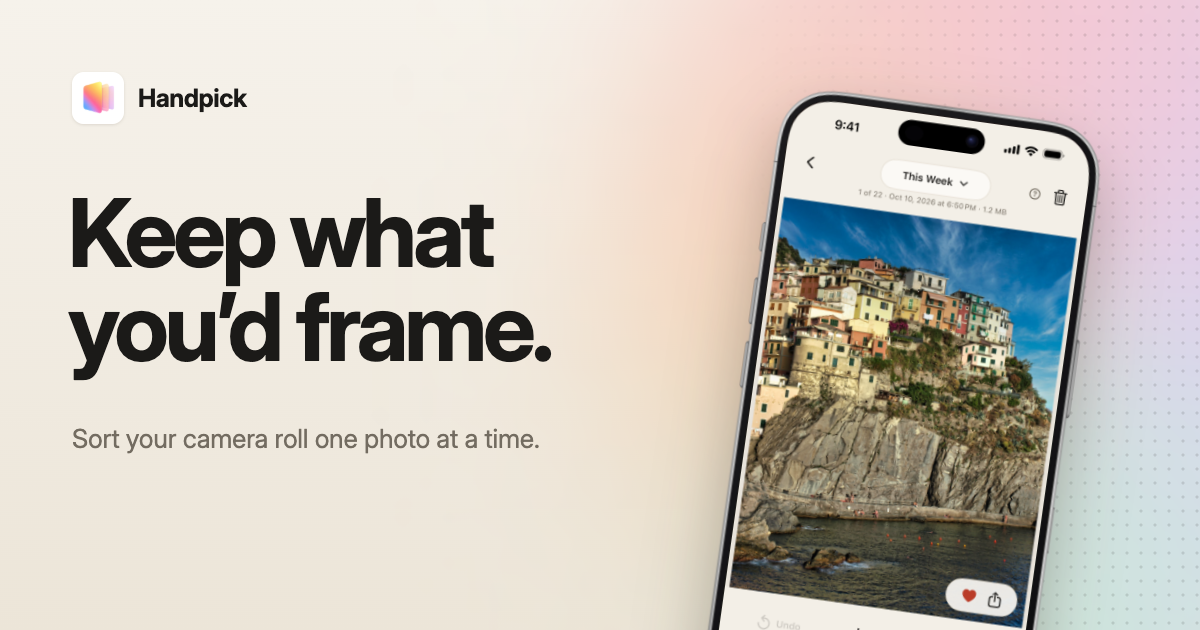 Reddit was right: swiping through 30,000 photos is still 30,000 decisions. So I tried something diff