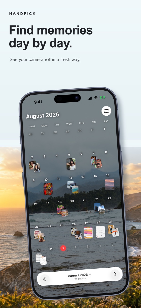Calendar: find memories day by day.